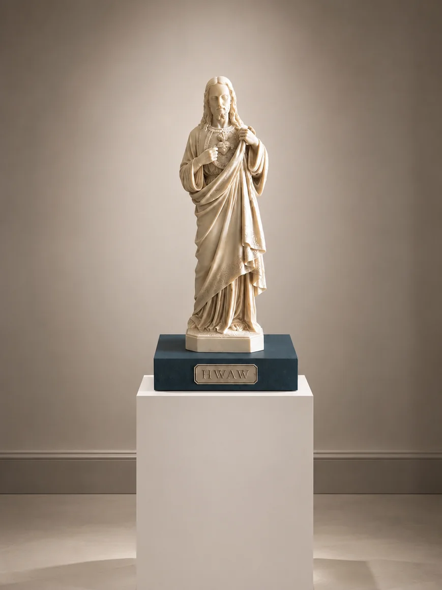 Escultura Sagrado Corazón de Jesús HWAW, vista frontal